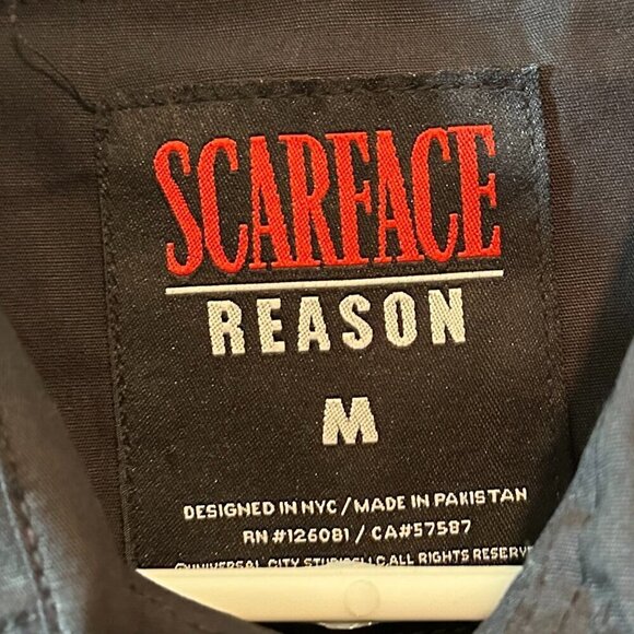 New With Tags Vintage Scarface Men's Button Up Shirt - Picture 3 of 6